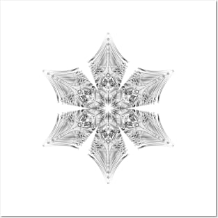 Crystal Snowflake Posters and Art